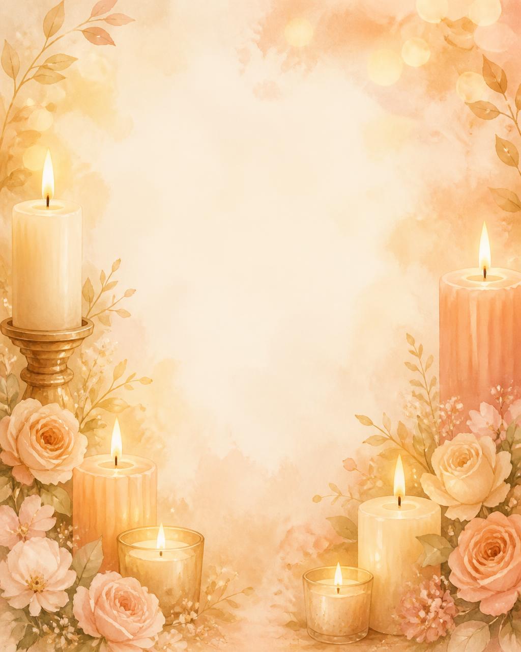 Warm celebratory candles