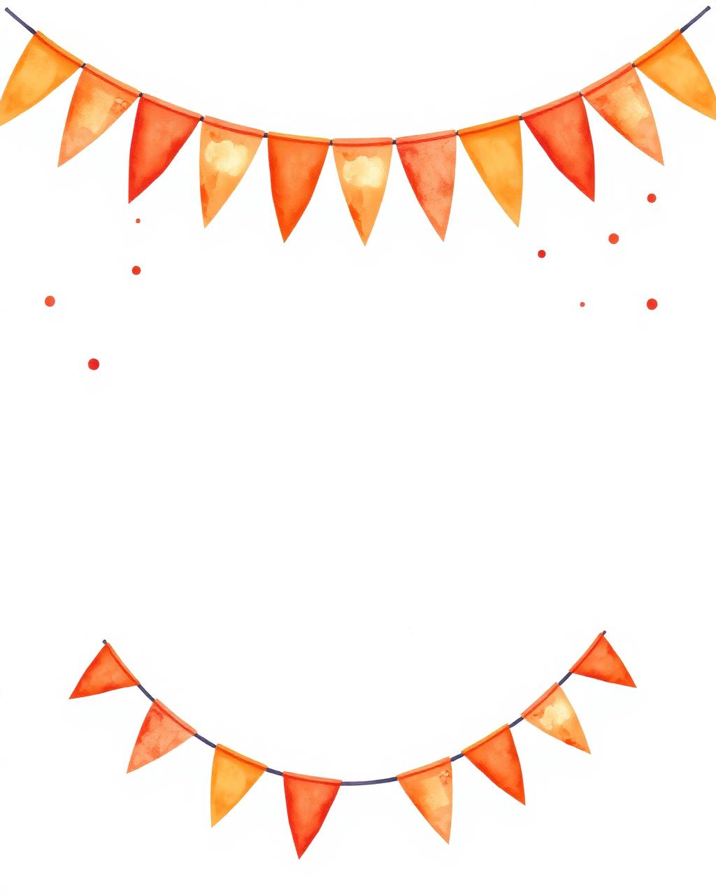 Terracotta pennant bunting garlands